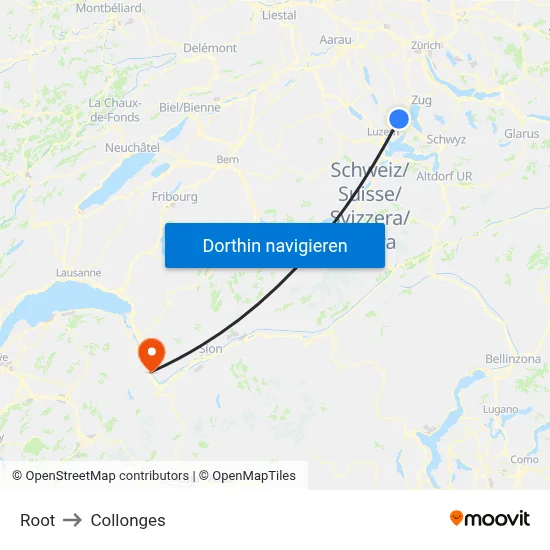 Root to Collonges map