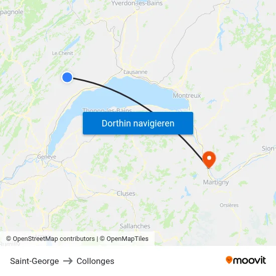 Saint-George to Collonges map