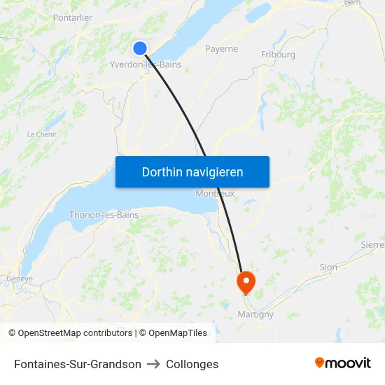 Fontaines-Sur-Grandson to Collonges map