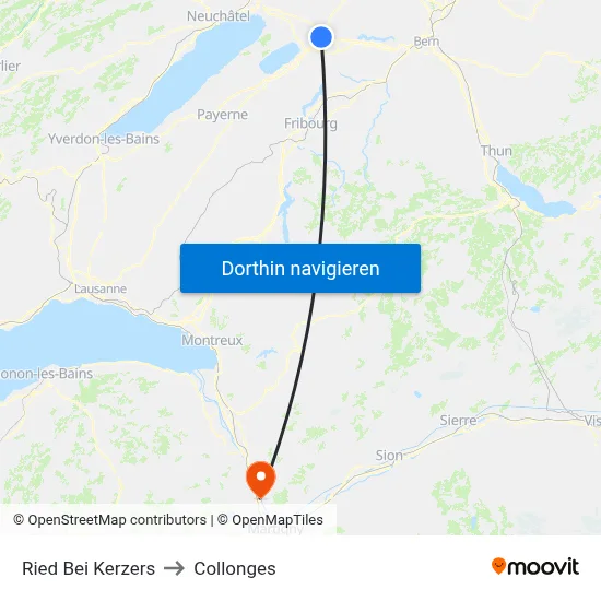 Ried Bei Kerzers to Collonges map