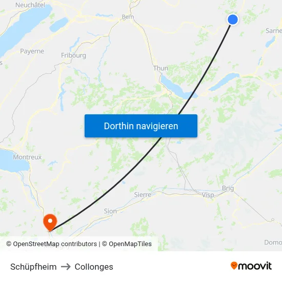 Schüpfheim to Collonges map