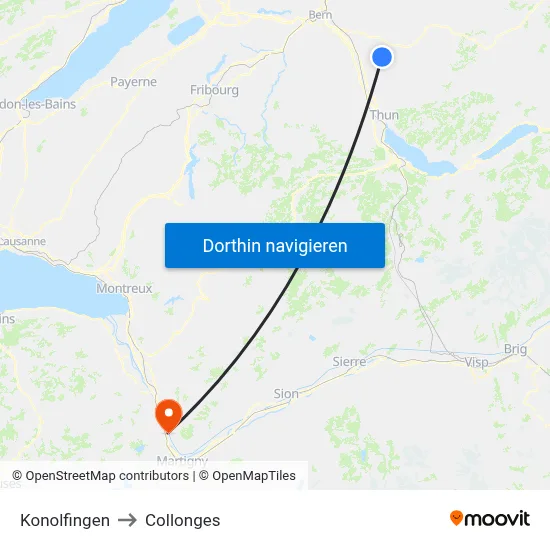Konolfingen to Collonges map
