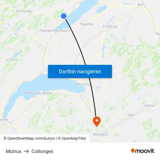 Mutrux to Collonges map