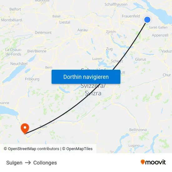Sulgen to Collonges map