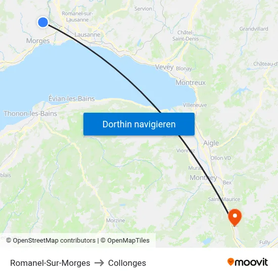 Romanel-Sur-Morges to Collonges map