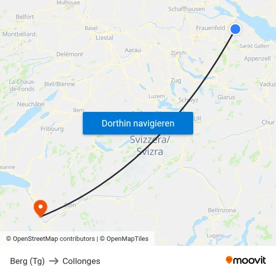 Berg (Tg) to Collonges map