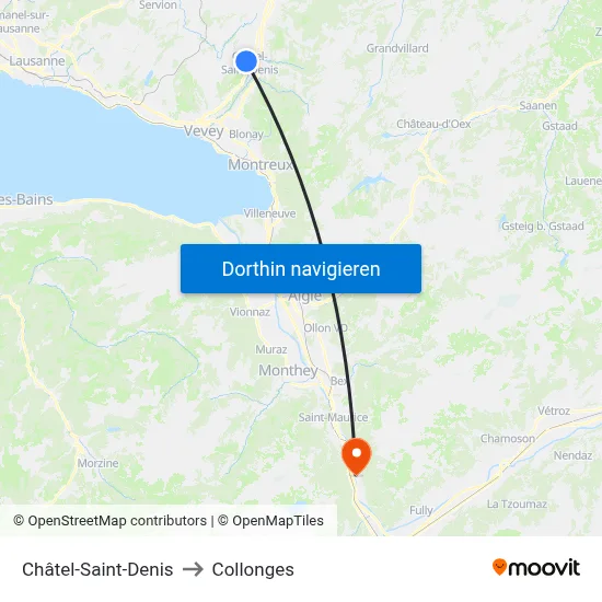 Châtel-Saint-Denis to Collonges map