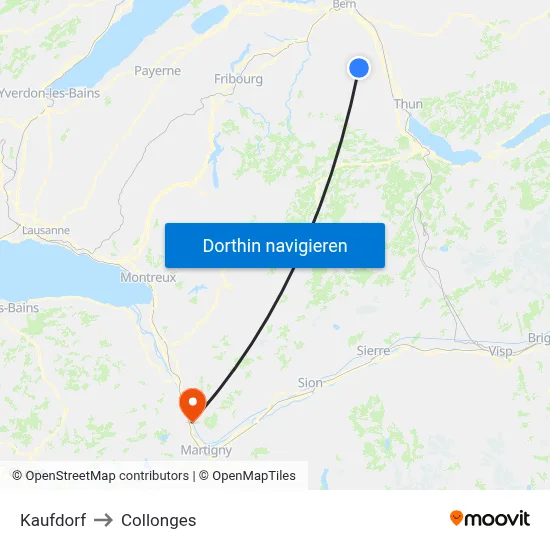 Kaufdorf to Collonges map