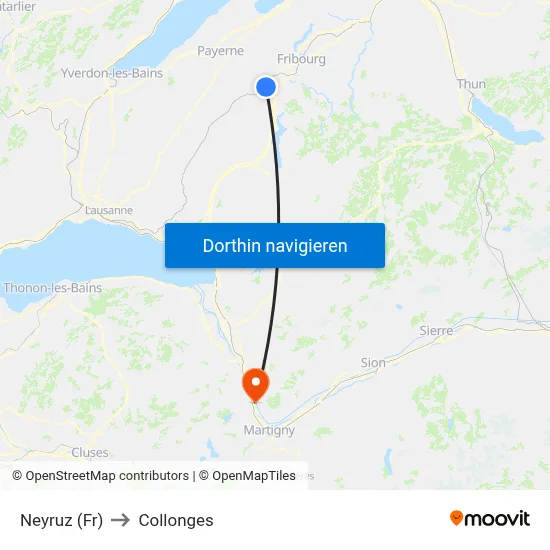Neyruz (Fr) to Collonges map