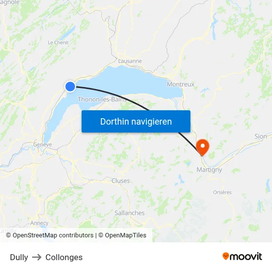 Dully to Collonges map