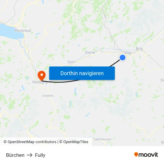 Bürchen to Fully map