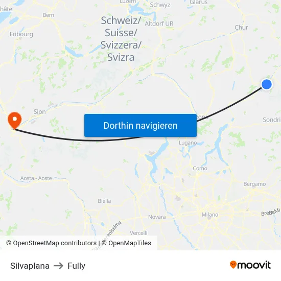 Silvaplana to Fully map