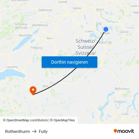 Rothenthurm to Fully map