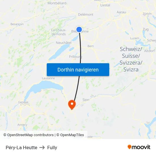Péry-La Heutte to Fully map