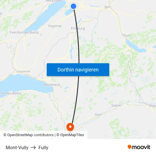 Mont-Vully to Fully map