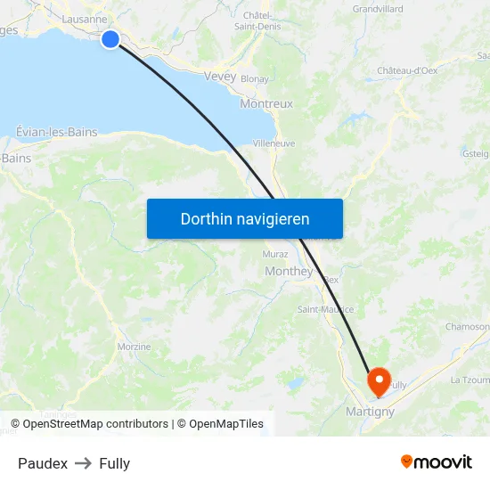 Paudex to Fully map