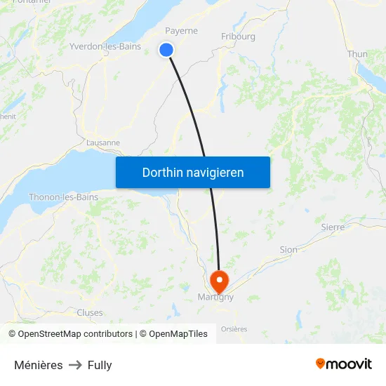 Ménières to Fully map