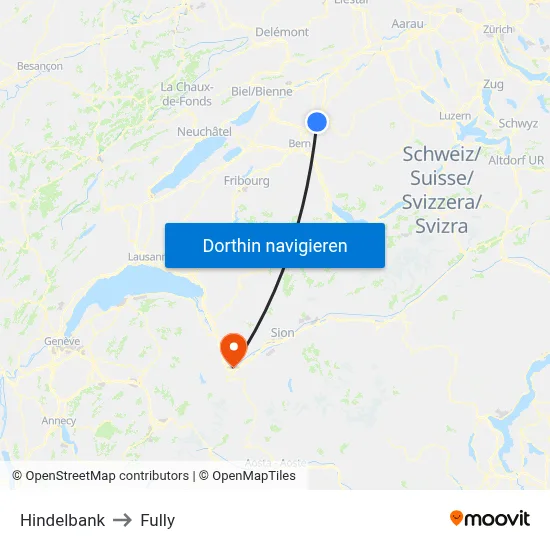 Hindelbank to Fully map