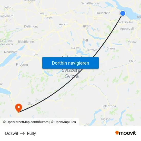 Dozwil to Fully map