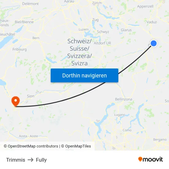 Trimmis to Fully map