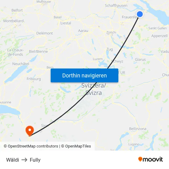 Wäldi to Fully map