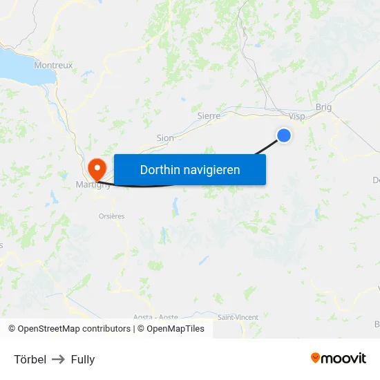 Törbel to Fully map