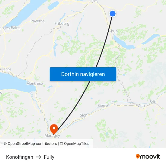 Konolfingen to Fully map