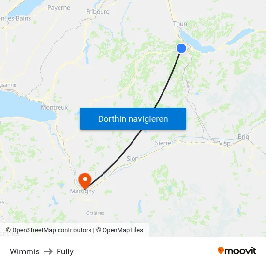 Wimmis to Fully map