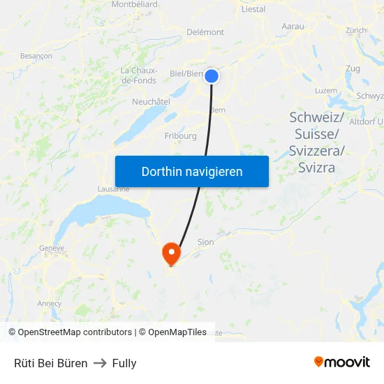 Rüti Bei Büren to Fully map