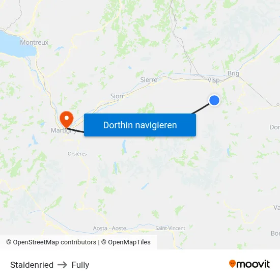 Staldenried to Fully map