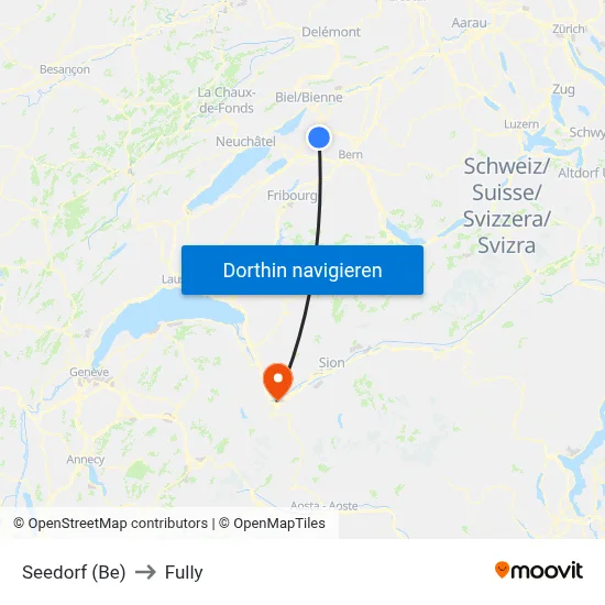 Seedorf (Be) to Fully map