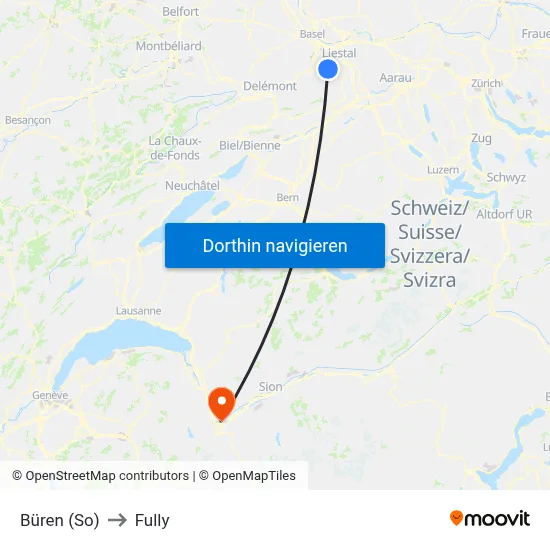 Büren (So) to Fully map