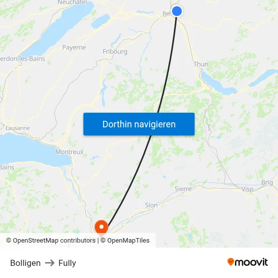 Bolligen to Fully map
