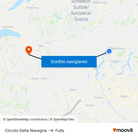 Circolo Della Navegna to Fully map