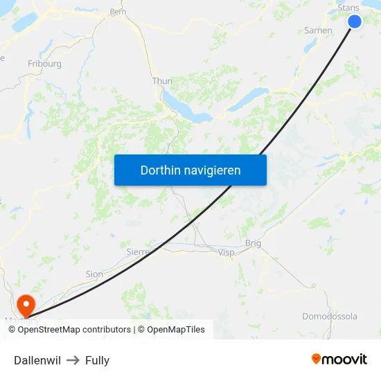 Dallenwil to Fully map