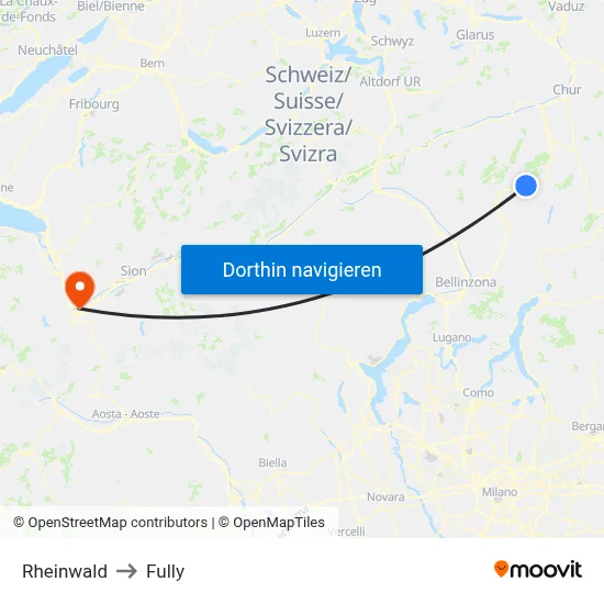 Rheinwald to Fully map