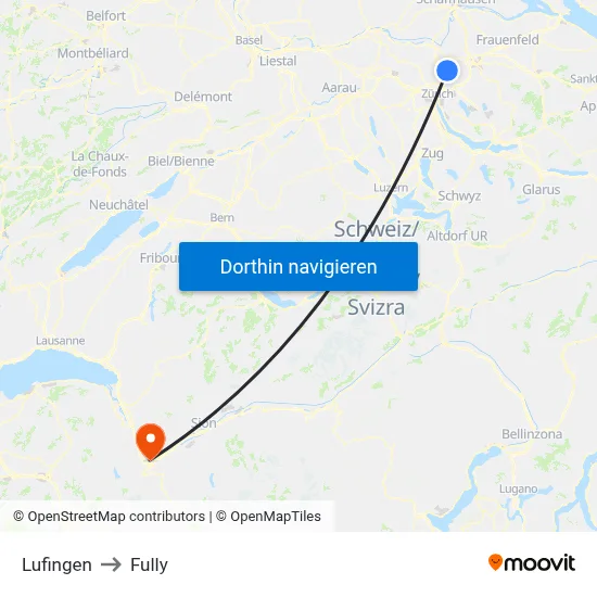Lufingen to Fully map