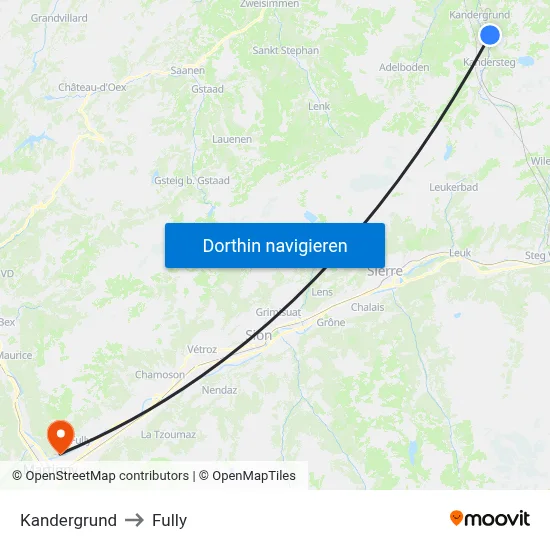 Kandergrund to Fully map