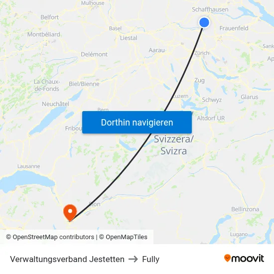 Verwaltungsverband Jestetten to Fully map