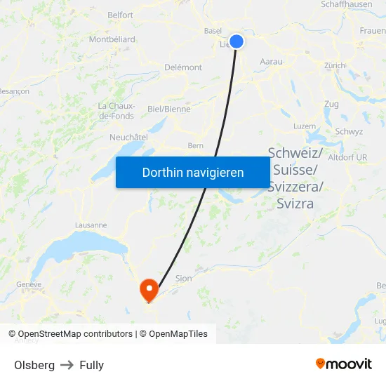 Olsberg to Fully map