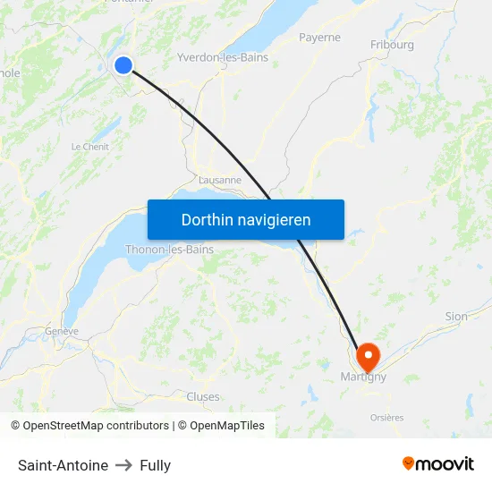 Saint-Antoine to Fully map