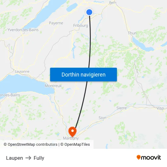 Laupen to Fully map