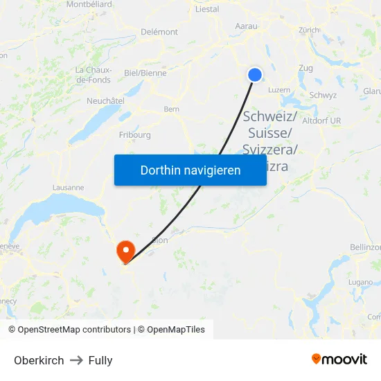 Oberkirch to Fully map