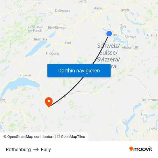 Rothenburg to Fully map