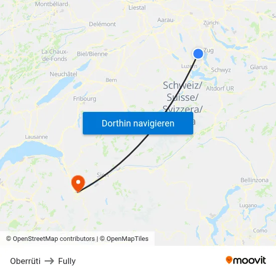 Oberrüti to Fully map