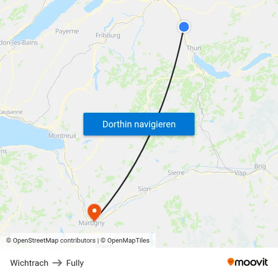 Wichtrach to Fully map