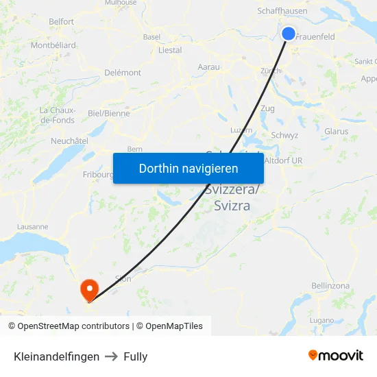 Kleinandelfingen to Fully map