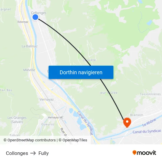 Collonges to Fully map