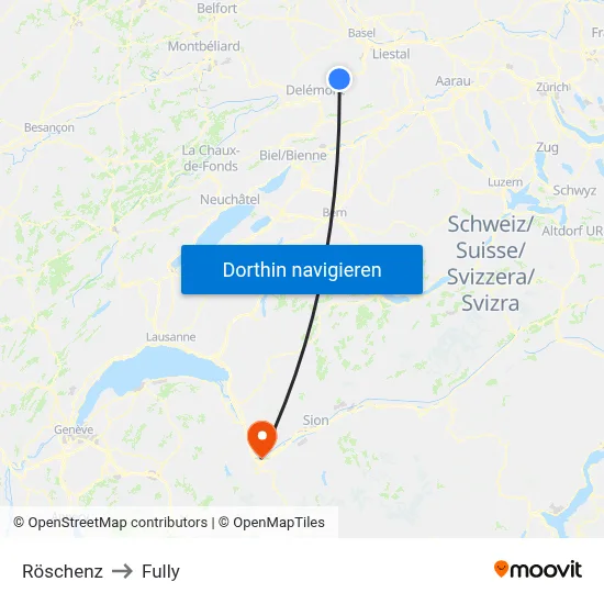 Röschenz to Fully map