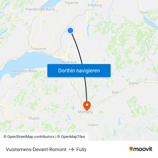 Vuisternens-Devant-Romont to Fully map